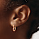 14k Rose Gold 5/8" Heart Shaped Hoop Earrings
