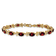 14k Yellow Gold Floral Diamond and Garnet Bracelet