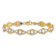 14K Two-tone Gold Diamond-Cut Fancy Link Bracelet