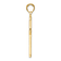 14k Yellow Gold Polished Beaded Textured Cross Pendant