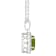 8x6mm Oval Peridot and White Topaz Accent Rhodium Over Sterling Silver
Halo Pendant w/Chain