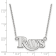 Rhodium Over Sterling Silver MLB LogoArt Tampa Bay Rays Pendant Necklace
