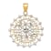 14K Two-tone Gold  Diamond-Cut Filigree Pendant