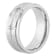 Robert Alton Men's White Diamond Step Edge 8mm Band Ring In Stainless
Steel 0.05ctw