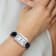 Ladies Charles Hubert Stainless Steel Black Leather Band 23x32mm Watch