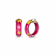 14K Yellow Gold Over Sterling Silver Mini Gold Leaf Acrylic Hoops in Dahlia