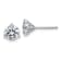 Rhodium Over 14K White Gold 2ct. 6.5mm Round J-K Color Moissanite Earrings