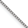 Rhodium Over 18K White Gold 0.7mm Solid Box 18 Inch Chain