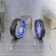 RIGEL Flat Beveled Edges Black Tungsten Ring with Brushed Center and
Vibrant Blue Ceramic Inside 6mm
