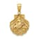 14K Yellow Gold Sea Turtle and Shell Pendant