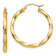 14k Yellow Gold Polished 1 3/16" Twisted Hoop Earrings