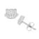 White Cubic Zirconia Rhodium Over Sterling Silver Children's Cat
Earrings 0.32ctw