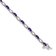 Rhodium Over 14k White Gold Diamond and Amethyst Bracelet