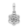 Rhodium Over 14K Gold Lab Grown Diamond SI1/SI2, G H I, Floral Pendant 0.62ctw