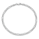 14K White Gold 3.0mm Flat Figaro Chain Bracelet