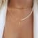 14K Gold Over Brass Initial Pearl Simulant Link Chain Necklace Letter A