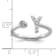 Rhodium Over 14K White Gold Lab Grown Diamond VS/SI GH, Initial Y
Adjustable Ring