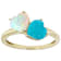 Opal And Sleeping Beauty Turquoise Heart Ring In 18K Gold Over Sterling
Silver 0.66ct