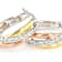Tri-Tone Hoop CZ Earrings