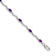 Rhodium Over 10k White Gold Diamond and Amethyst Bracelet