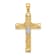 14K Yellow Gold with White Rhodium Cross with Rosary Pendant