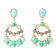 Barse Jewelry Blue and Lime Composite Turquoise Gold Tone Legacy Dangle Earrings