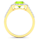 1.99ctw Green Peridot and Diamond 14K Yellow Gold Halo Ring