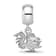 Sterling Silver Rhodium-plated LogoArt University of South Carolina XS
Dangle Bead