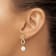 14K YG 7-8mm Round White Akoya Cultured Pearl and 0.40 cttw Diamond
Infinity Post Dangle Earrings