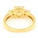 Diamond Simulant 3-Stone Band Ring In 18K Gold Over Sterling Silver 2.55ctw