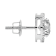 White Cubic Zirconia 14k White Gold Earrings With Velvet Gift Box 1.20ctw