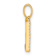 14k Yellow Gold Diamond Letter E Initial Pendant