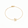 10K Yellow Gold White Diamond N Initial Bracelet for Women with
Adjustable Chain, 0.06ctw