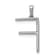 Rhodium Over 14K White Gold Diamond Letter F Initial Pendant