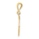 14k Yellow Gold Textured Good Luck Clover Pendant