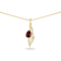 Natural Red Garnet 14K Yellow Gold Over Sterling Silver Pear Shape
Pendant with Chain