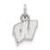 Rhodium Over Sterling Silver LogoArt University of Wisconsin Extra Small Pendant