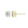 Oval Moissanite 14k Yellow Gold Over Silver Stud Earrings 3.00ctw DEW