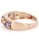 Morganite, Tanzanite And White Zircon Ring In 18K Rose Gold Over
Sterling Silver 1.40ctw
