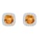 5mm Cushion Citrine 1/5 ctw Diamond Rhodium Over Sterling Silver Halo
Stud Earrings
