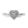 Sterling Silver Stackable Expressions Heart Diamond Ring 0.024ctw