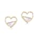Mother-Of-Pearl Heart Stud Earrings In 14K Gold Over Brass