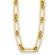 14K Yellow Gold 10mm Round and Oval Shape 24-inch Necklace