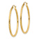 14k Yellow Gold Diamond-Cut 1 3/8" Round Tube Hoop Earrings