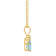7x5mm Oval Aquamarine with Diamond Accents 14k Yellow Gold Pendant With Chain