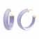 14K Yellow Gold Over Sterling Silver Medium Illusion Acrylic Hoops in Lavender