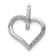 Rhodium Over 14k White Gold Diamond Heart Pendant