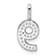 Rhodium Over 14k White Gold Diamond Number 9 Pendant