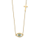 14K Yellow Gold Polished Cubic Zirconia Evil Eye and Cross 18-inch with
2-inch Extension Necklace