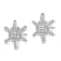 Rhodium Over 14K White Gold Lab Grown Diamond SI1/SI2, G H I, Star Post Earrings